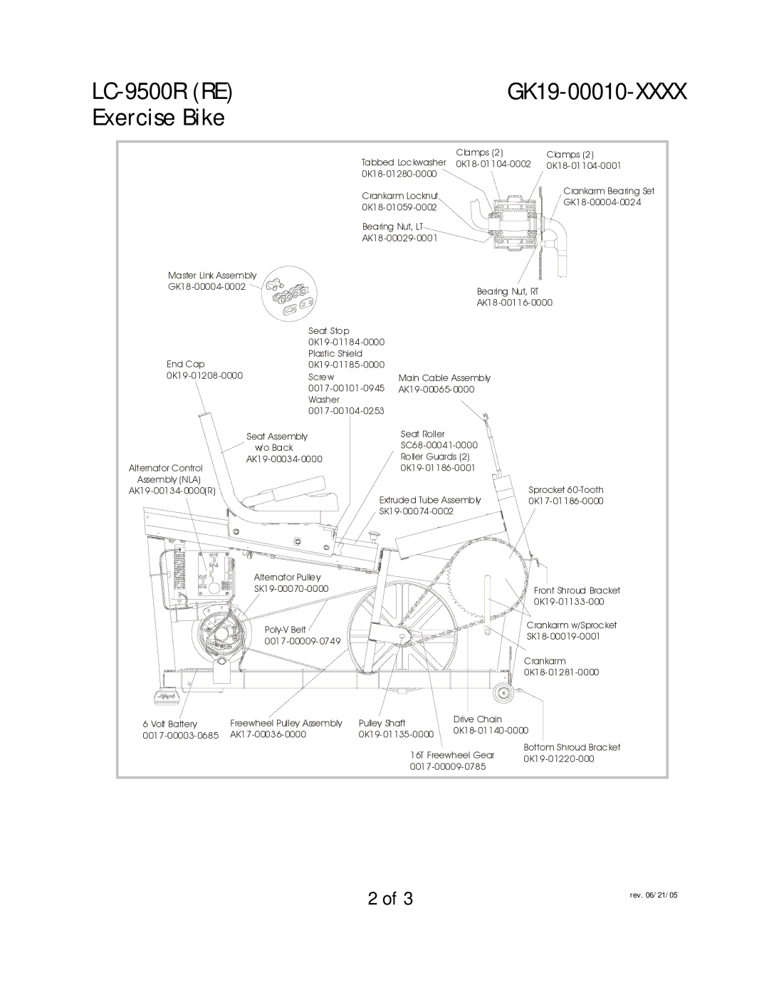 Life Fitness LC-9500R (RE) manual Tabbed Lockwasher Clamps 