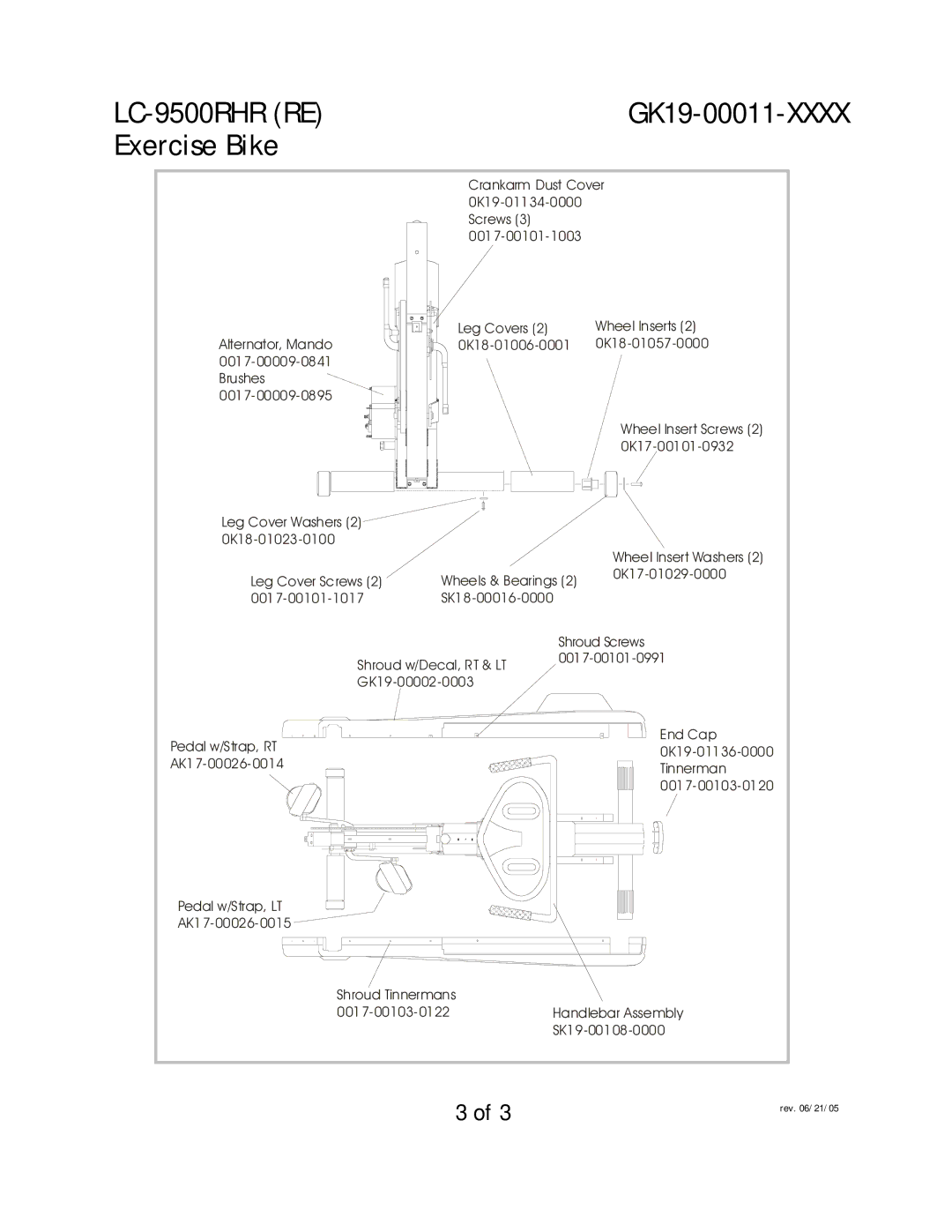 Life Fitness LC-9500RHR (RE) manual 0K17-00101-0932 