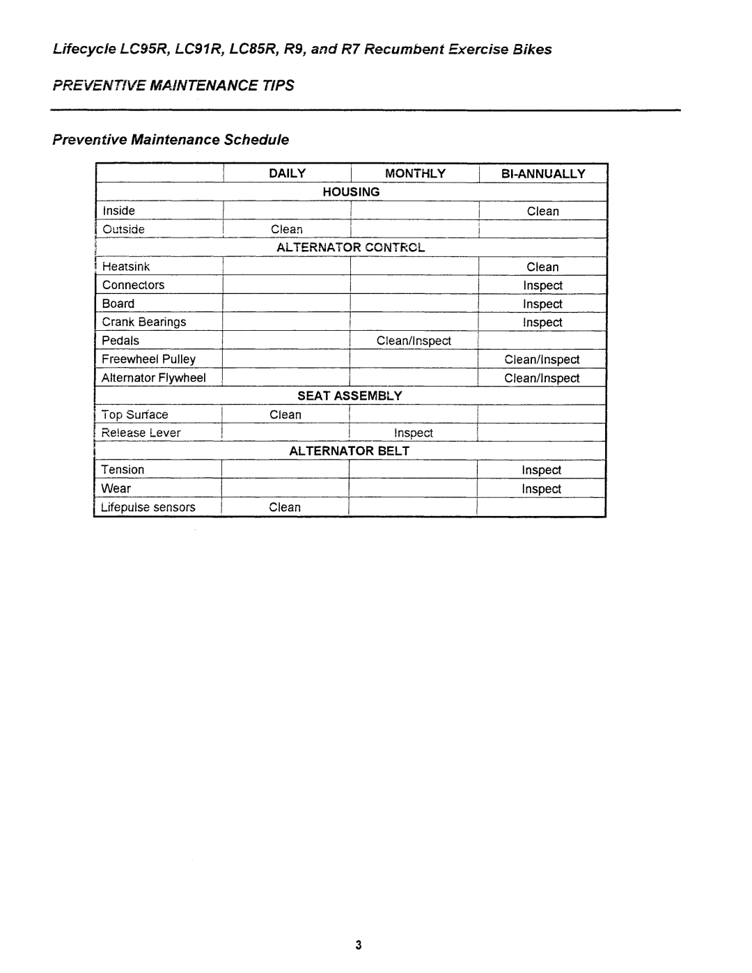 Life Fitness LC9100R, LC8500R manual 