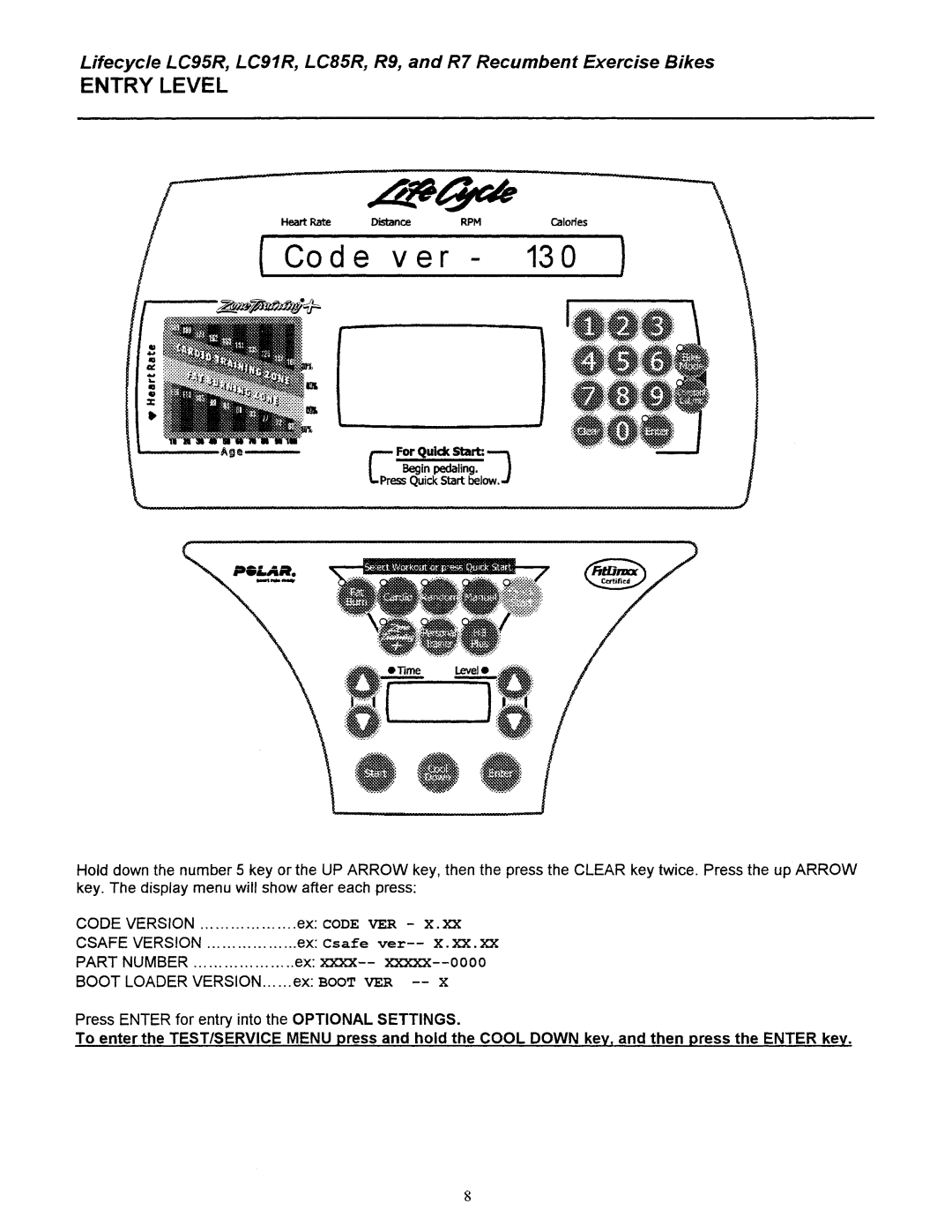 Life Fitness LC8500R, LC9100R manual 