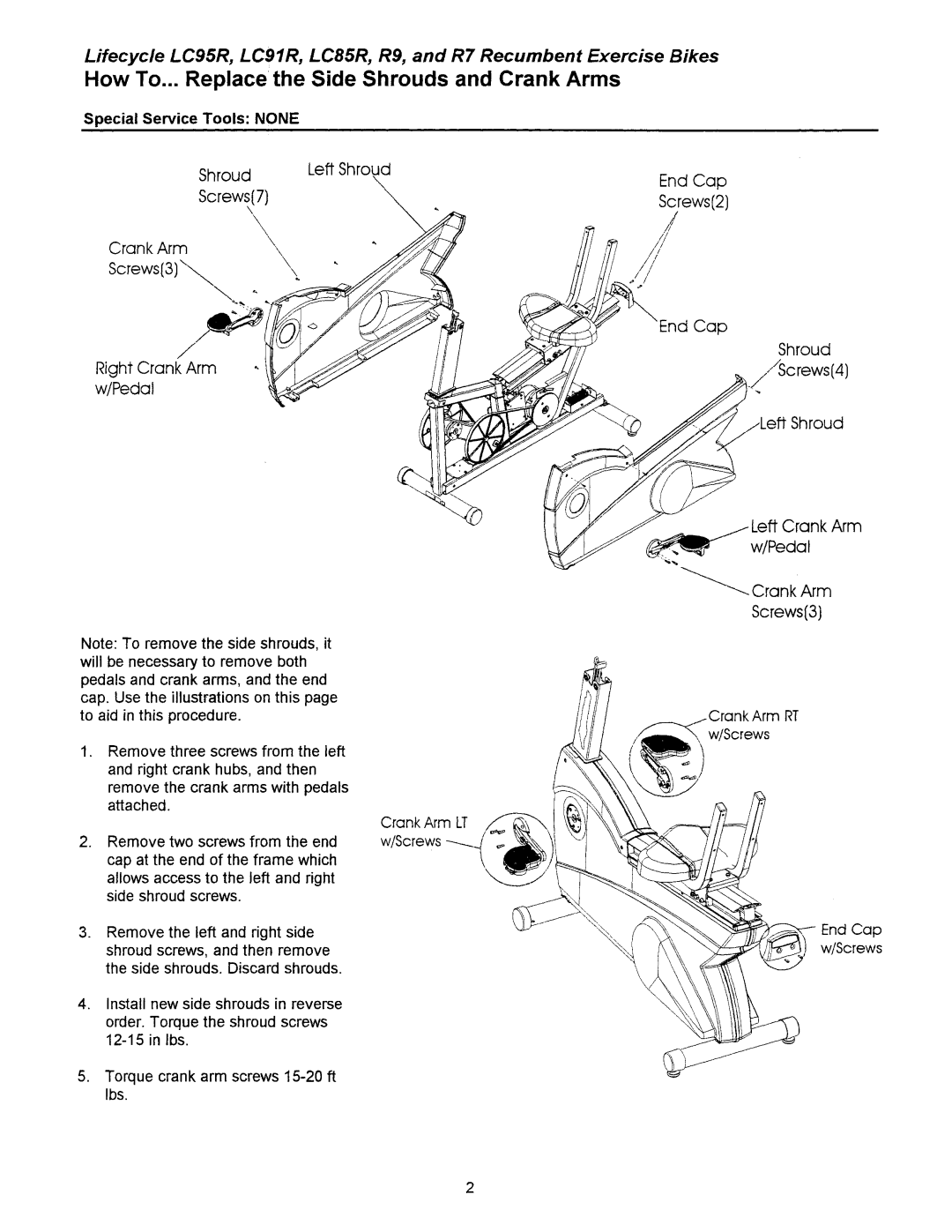 Life Fitness LC8500R, LC9100R manual 