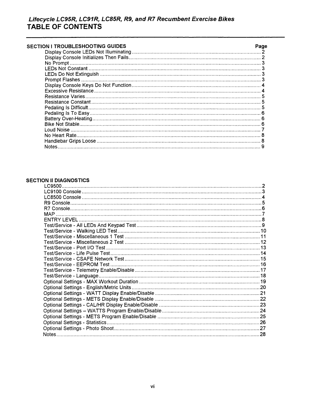 Life Fitness LC8500R, LC9100R manual 