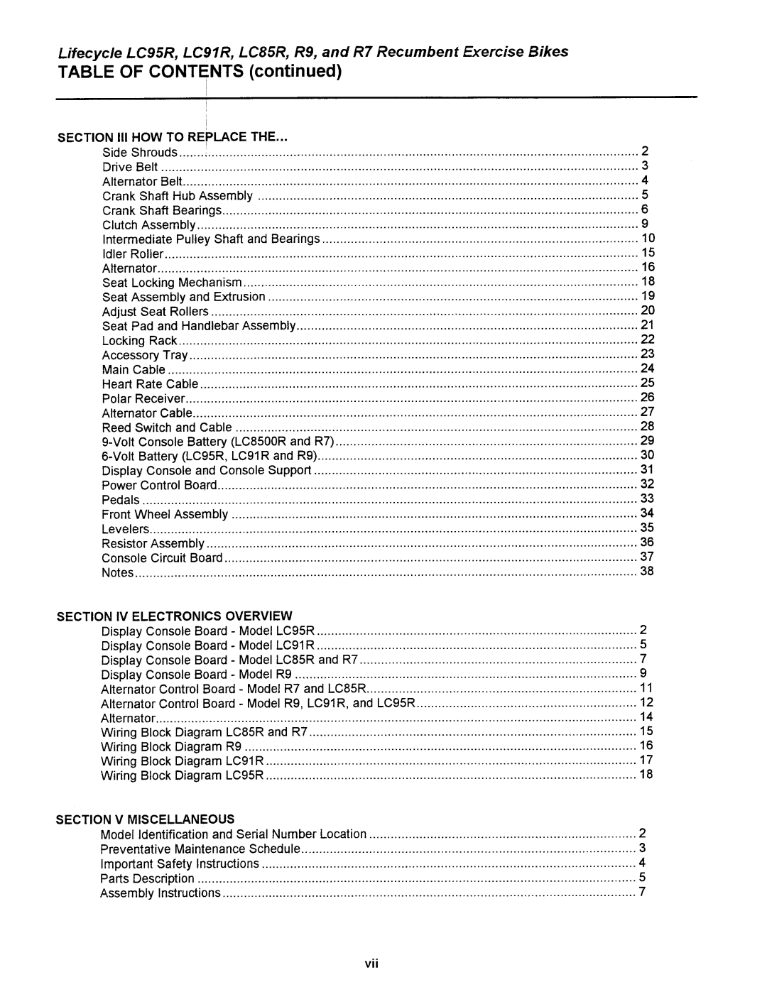 Life Fitness LC9100R, LC8500R manual 