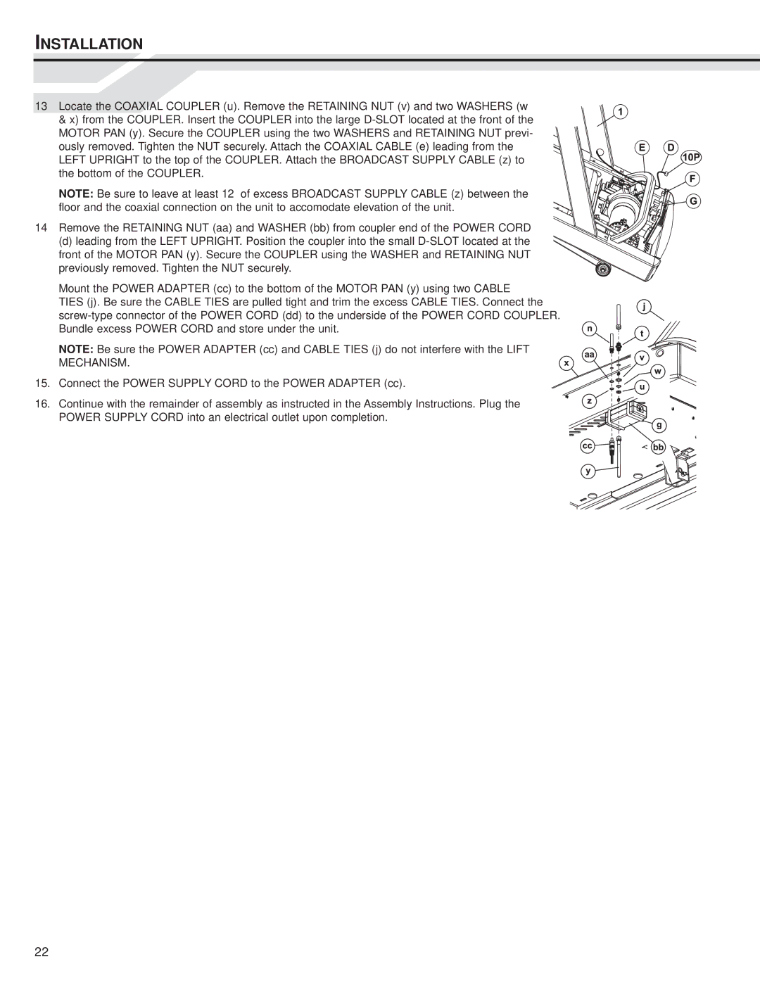 Life Fitness LCD Entertainment Ready installation instructions Installation 