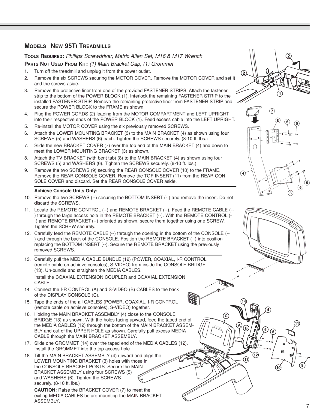 Life Fitness LCD Entertainment Ready installation instructions Models NEW 95TI Treadmills 