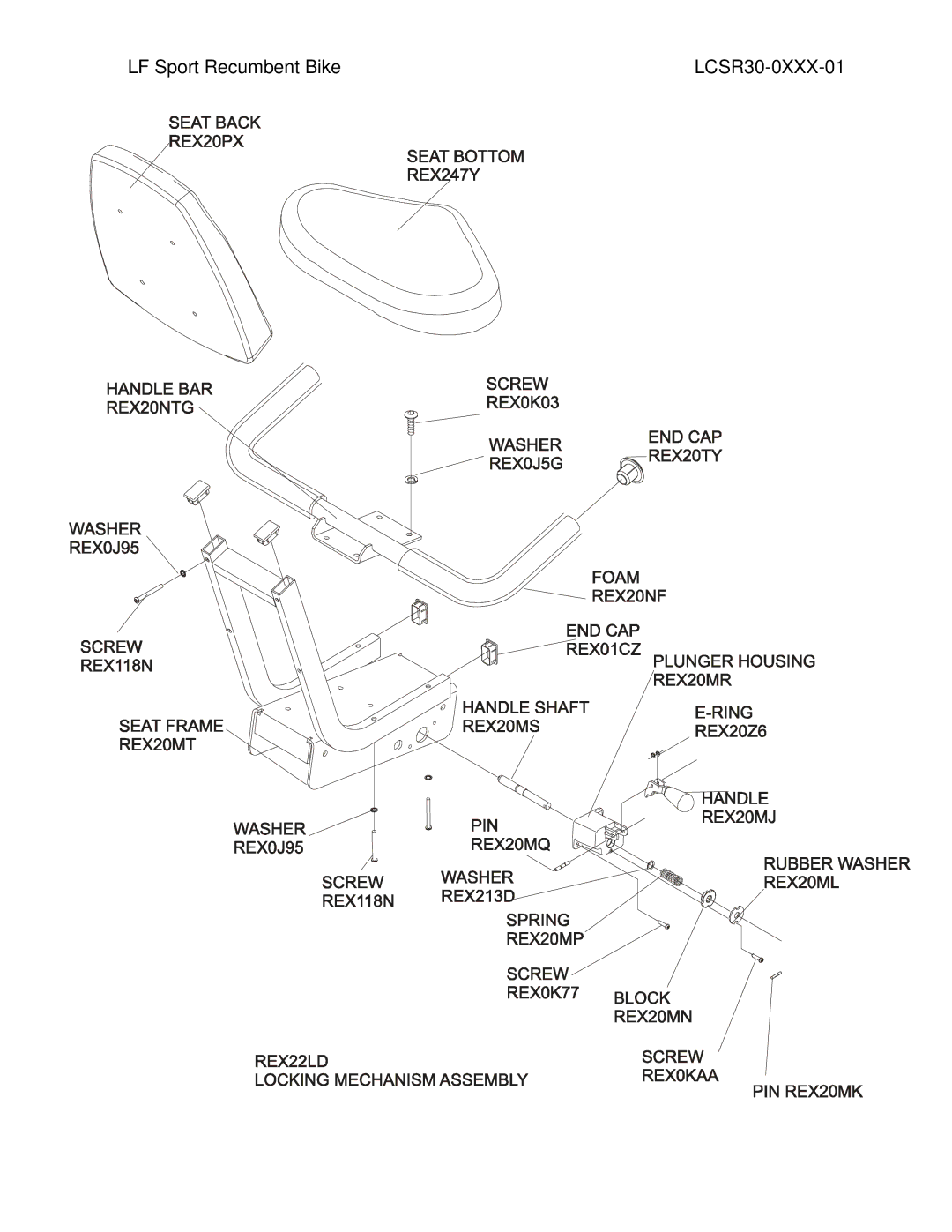 Life Fitness operation manual LF Sport Recumbent Bike LCSR30-0XXX-01 