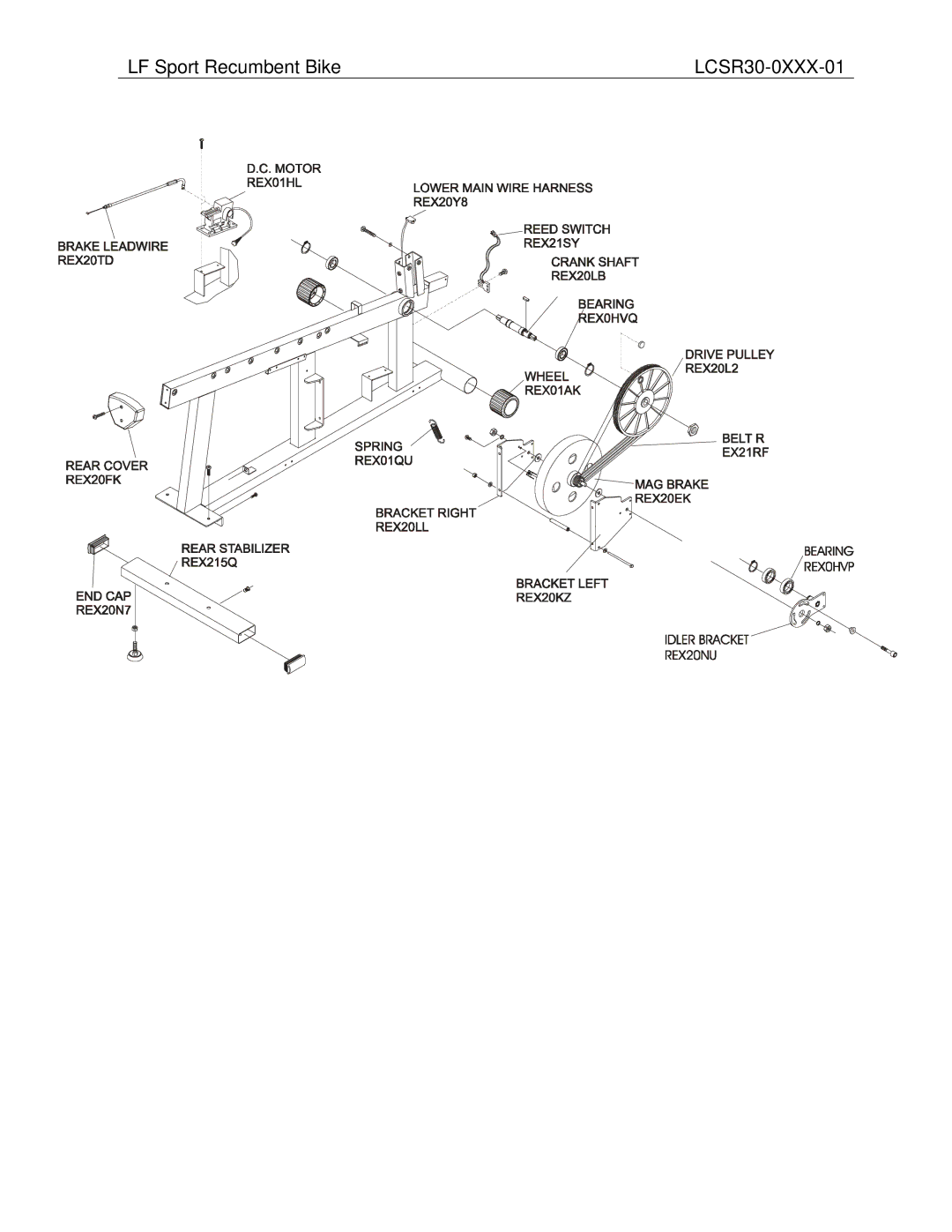 Life Fitness operation manual LF Sport Recumbent Bike LCSR30-0XXX-01 