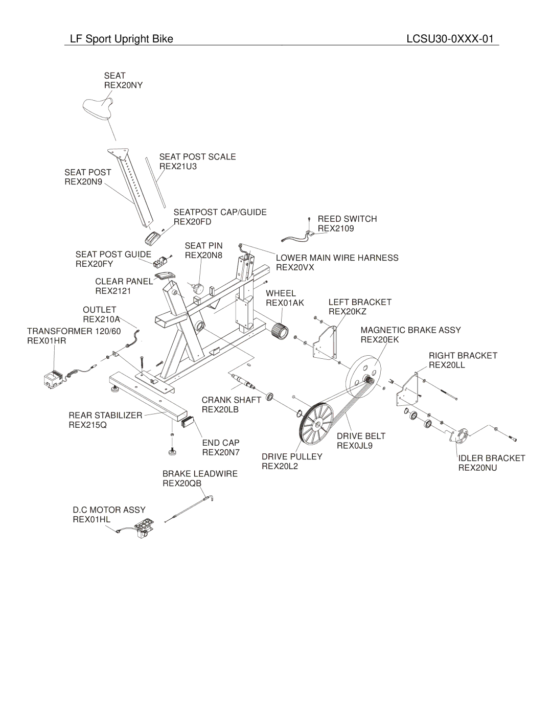 Life Fitness LCSU30-0XXX-01 manual REX2109 