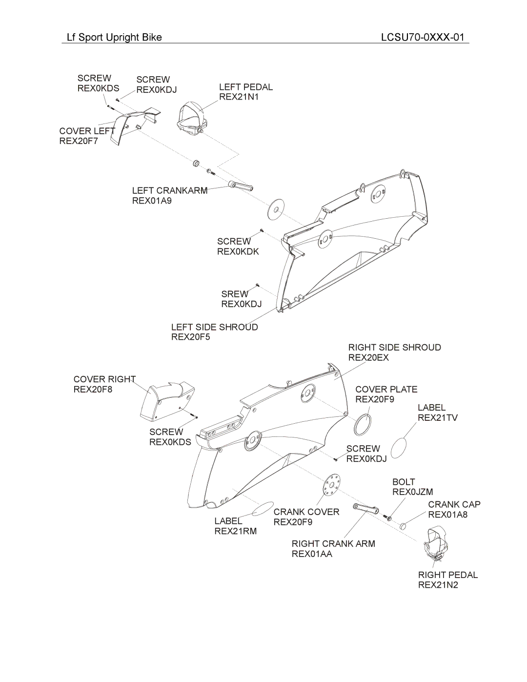 Life Fitness operation manual Lf Sport Upright Bike LCSU70-0XXX-01 