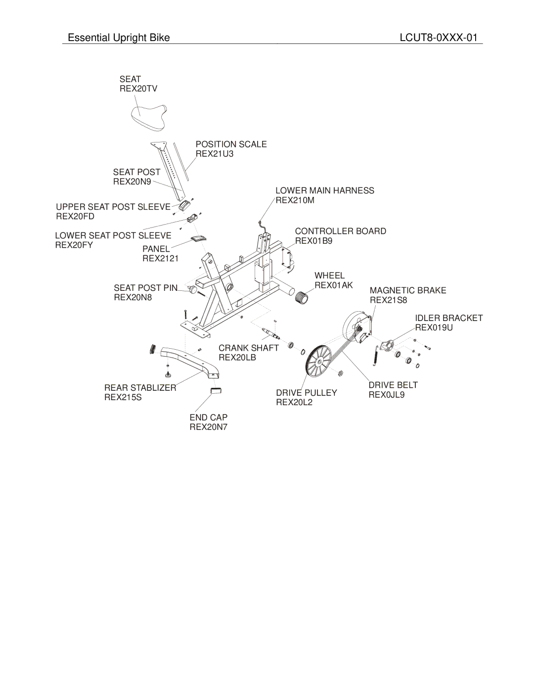 Life Fitness manual Essential Upright Bike LCUT8-0XXX-01 