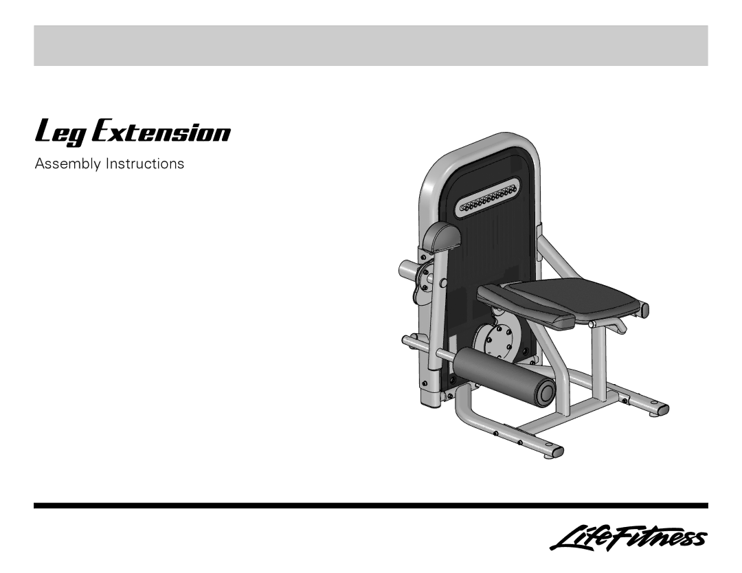 Life Fitness Leg Extension manual 