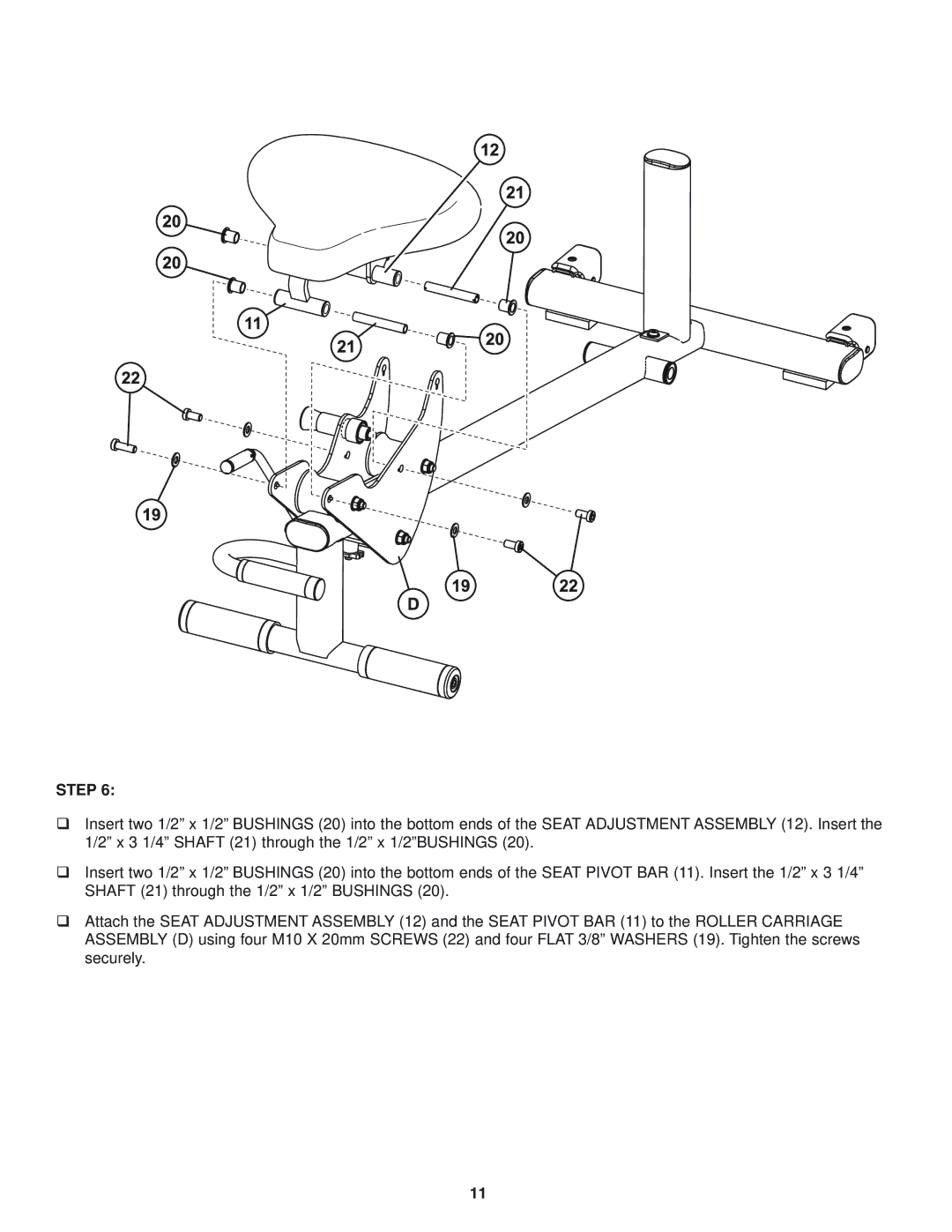 Life Fitness LFADJ manual Step 