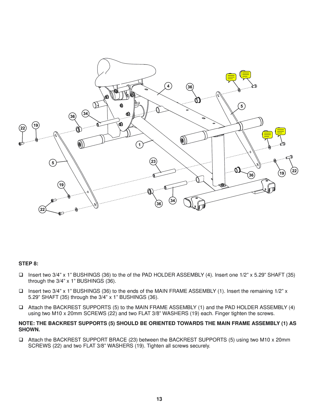 Life Fitness LFADJ manual Step 