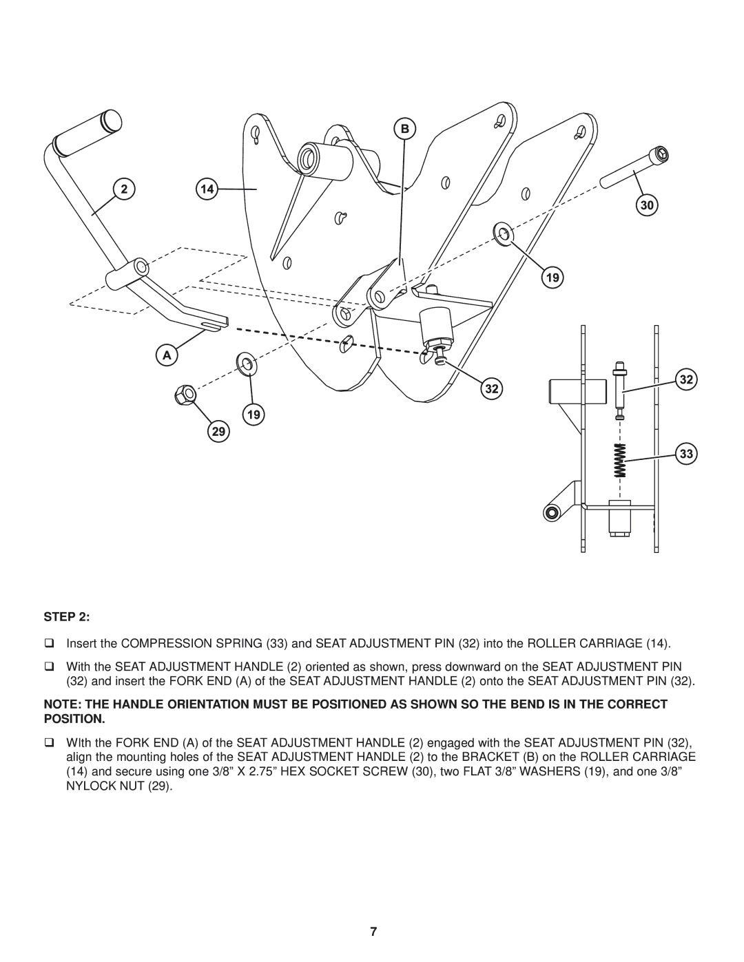 Life Fitness LFADJ manual Step 