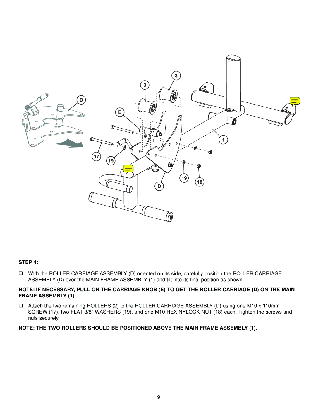 Life Fitness LFADJ manual Step 