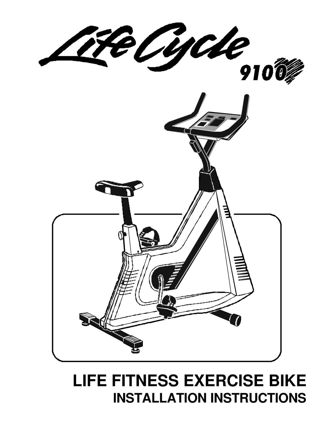 Life Fitness Lifecycle 9100 installation instructions Life Fitness Exercise Bike 