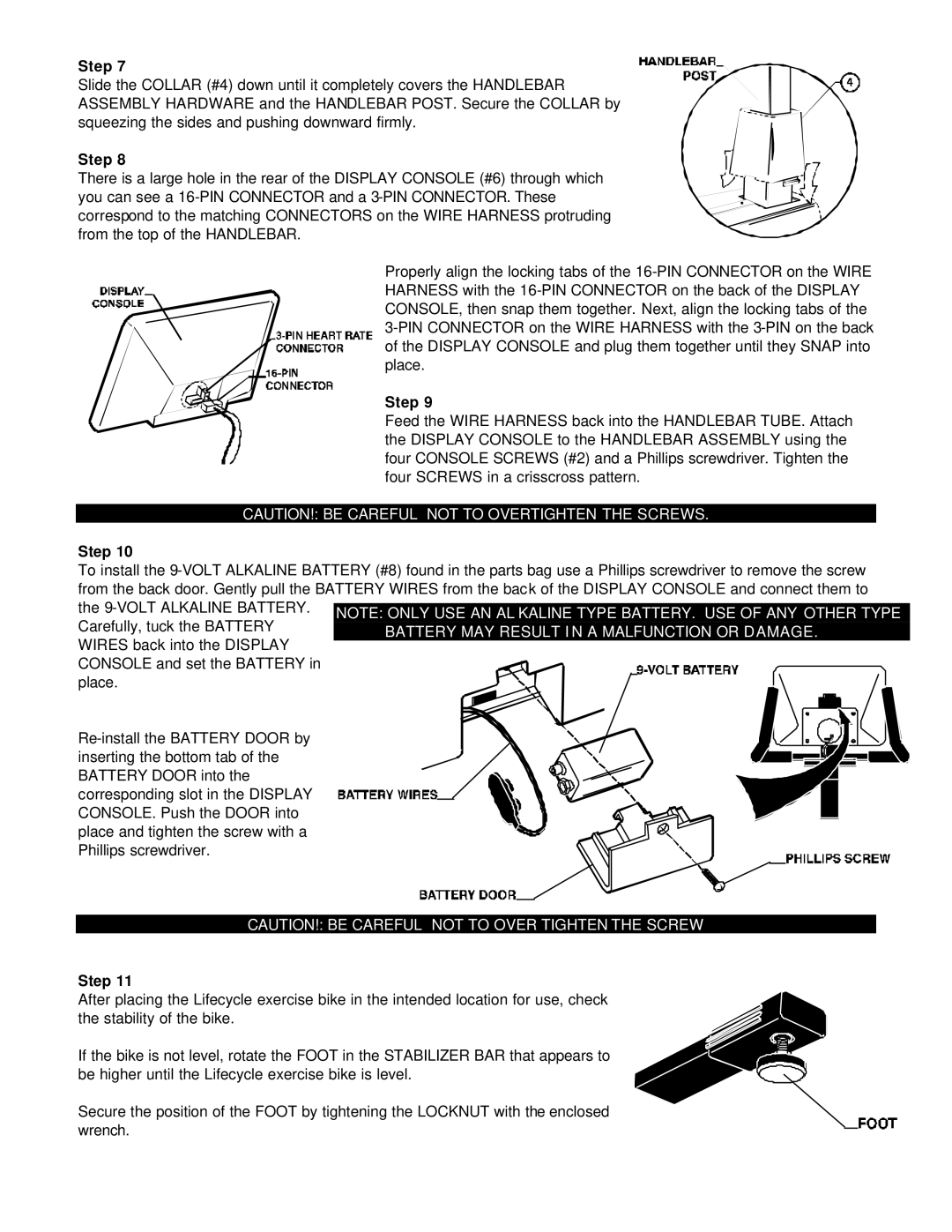 Life Fitness Lifecycle 9100 installation instructions Step 