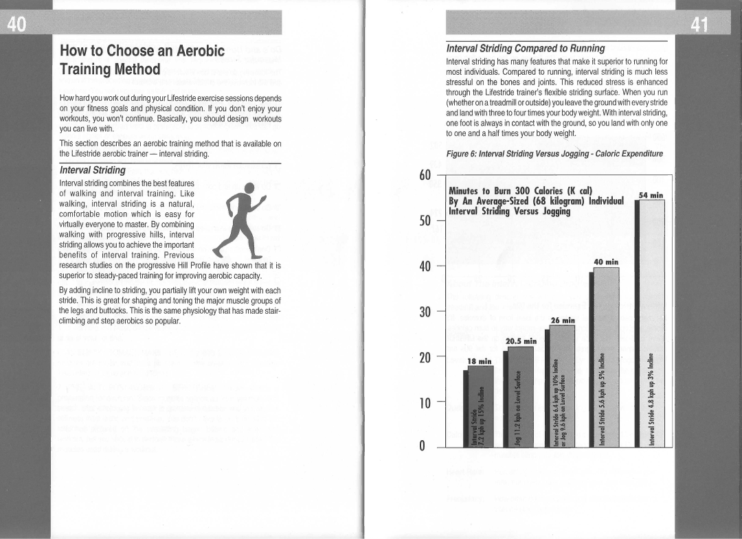 Life Fitness Lifestride 5500 How to Choose an Aerobic Training Method, Interval Striding Compared to Running, Benefits 