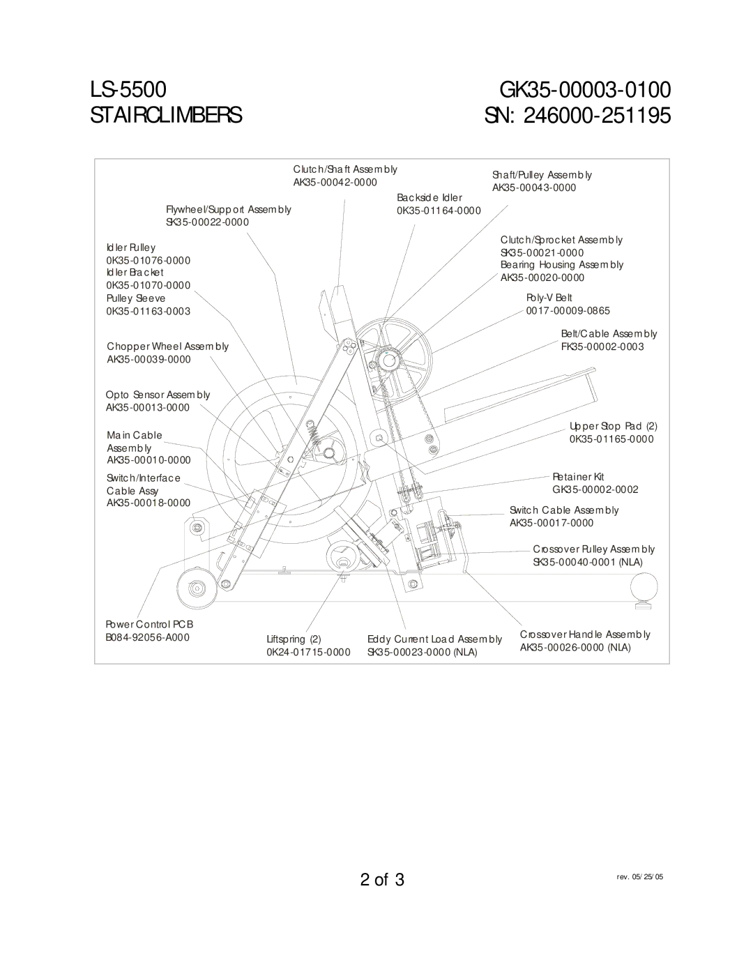 Life Fitness LS-5500 manual Stairclimbers 