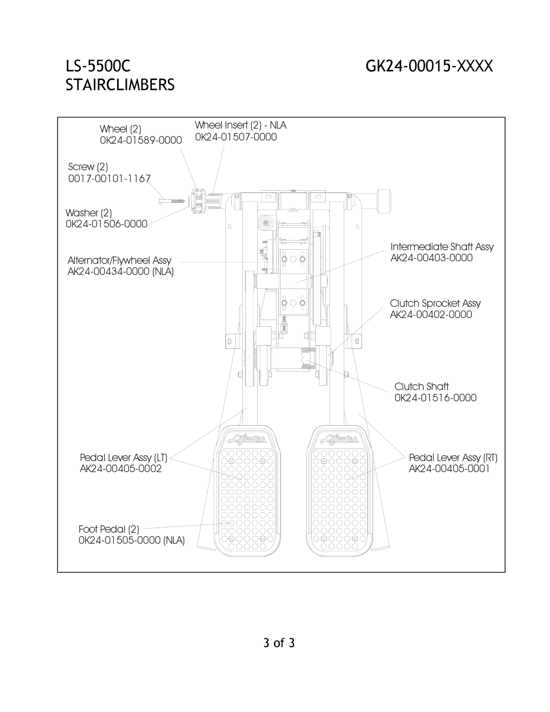 Life Fitness LS-5500C manual Wheel Insert 2 NLA 0K24-01507-0000 