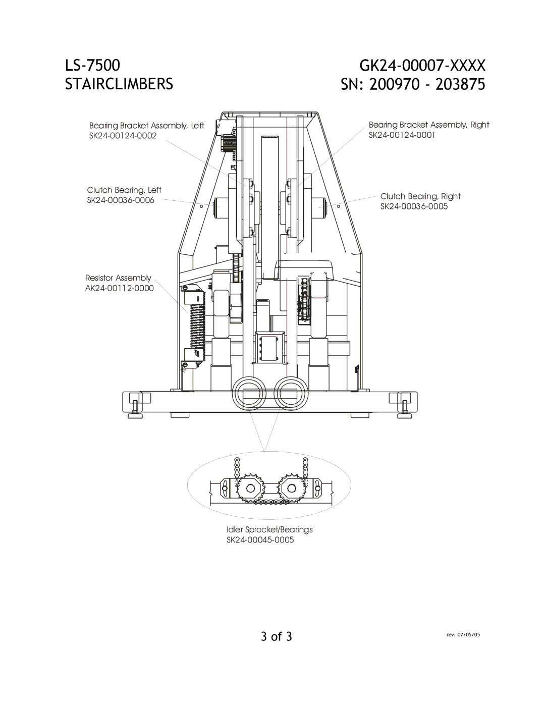 Life Fitness LS-7500 manual Stairclimbers 