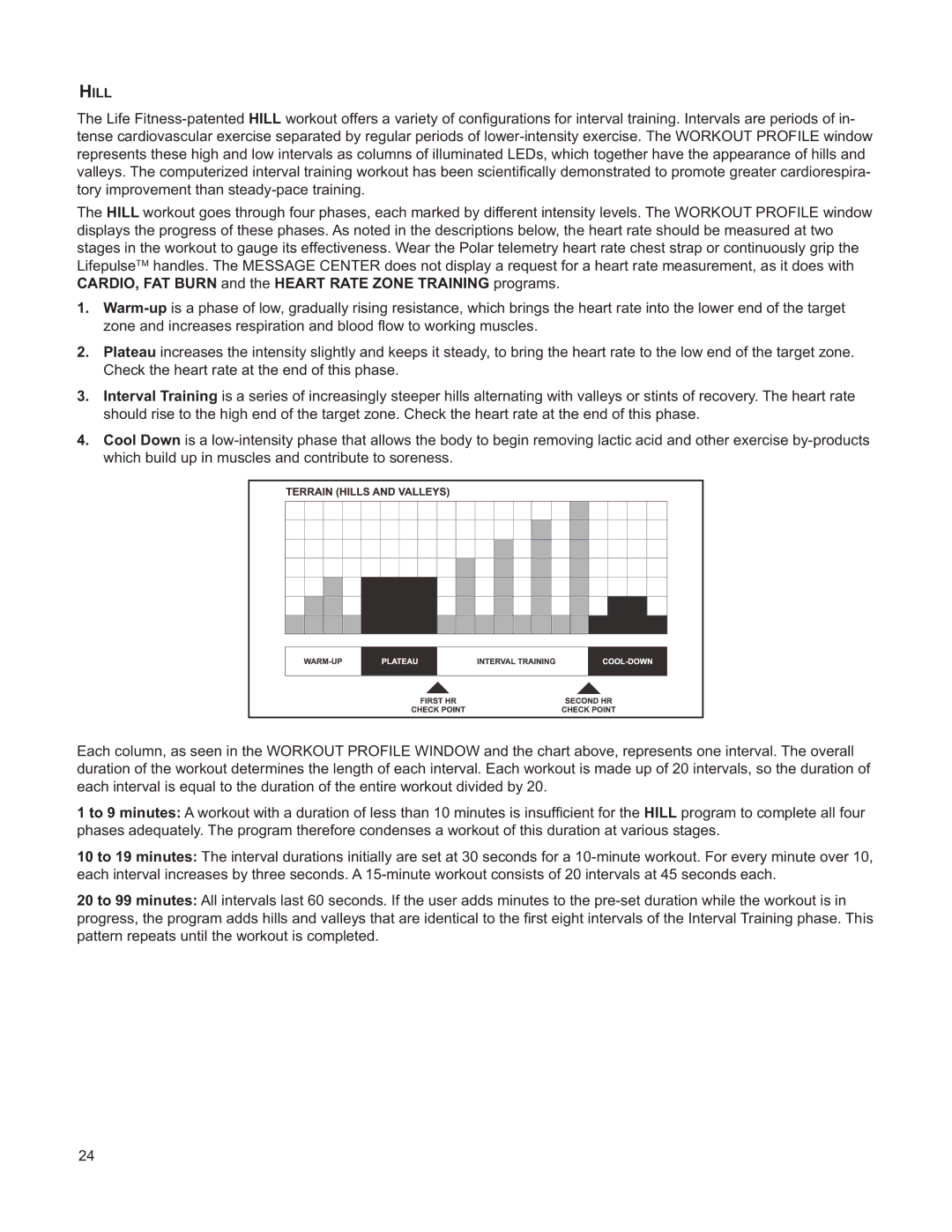 Life Fitness M051-00K39-A196 operation manual Hill 