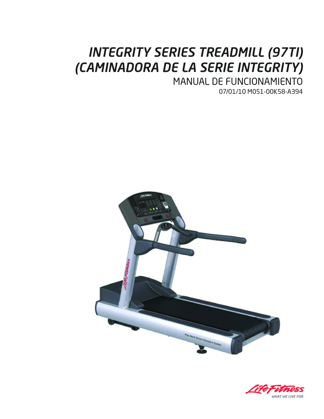 Life Fitness M051-00K58-A394 manual Manual DE Funcionamiento 