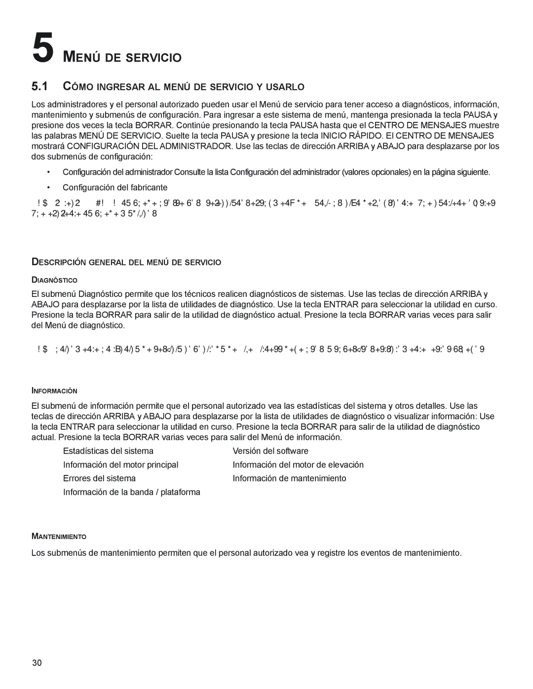 Life Fitness M051-00K58-A394 manual MenÚ de SeRViCio, CÓmo ingReSAR AL menÚ de SeRViCio y USARLo 