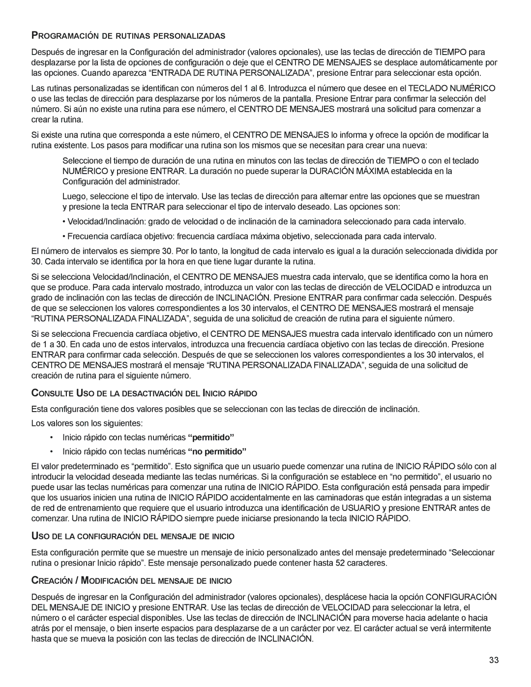 Life Fitness M051-00K58-A394 manual ConSULte USo de LA deSACtiVACiÓn deL iniCio RáPido 