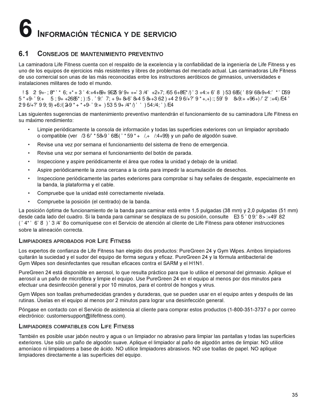 Life Fitness M051-00K58-A394 manual InFoRmACiÓn téCniCA y de SeRViCio, ConSejoS de mAntenimiento PReVentiVo 