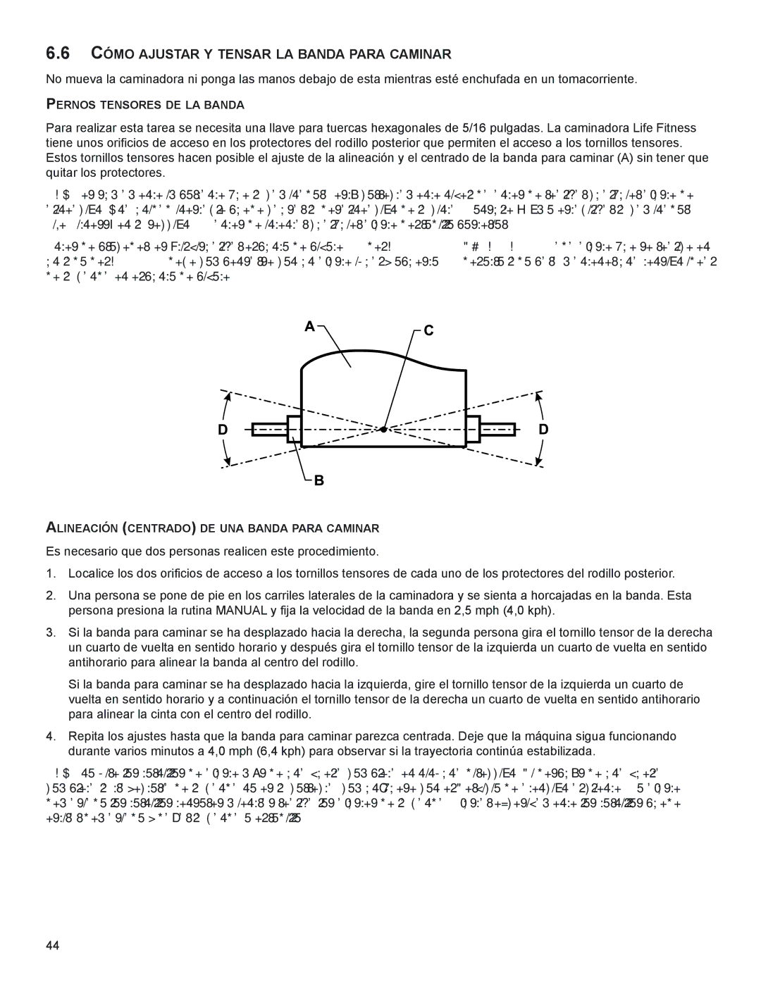 Life Fitness M051-00K58-A394 manual CÓmo AjUStAR y tenSAR LA BAndA Para CAminAR 