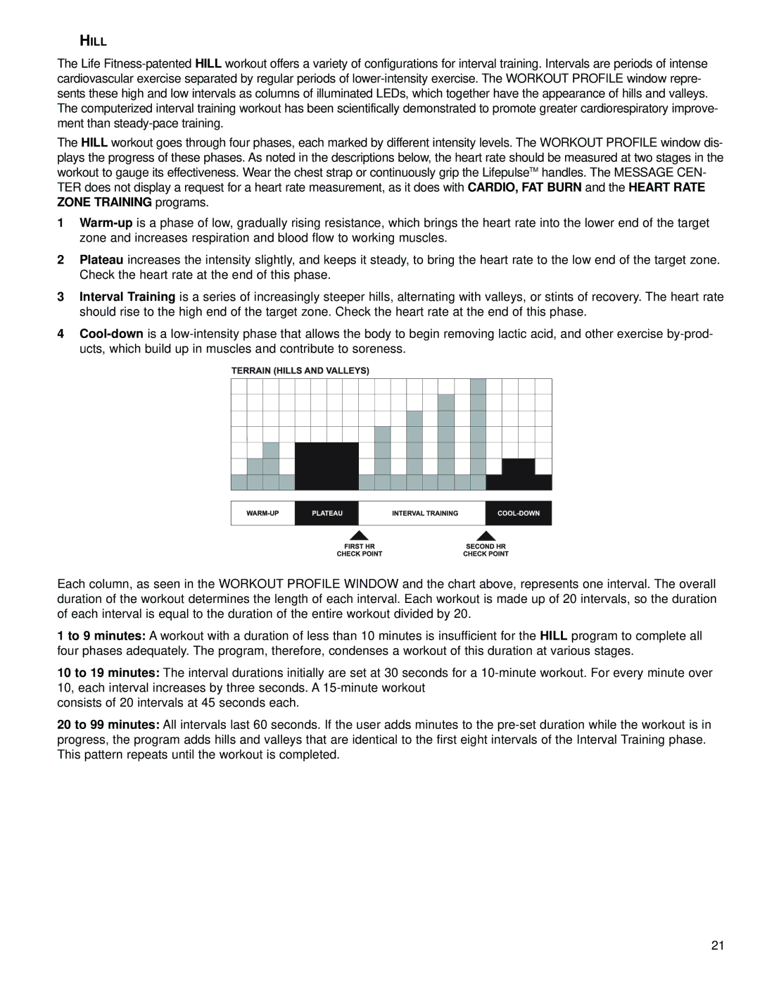 Life Fitness M051-00K58-C362 operation manual Hill 