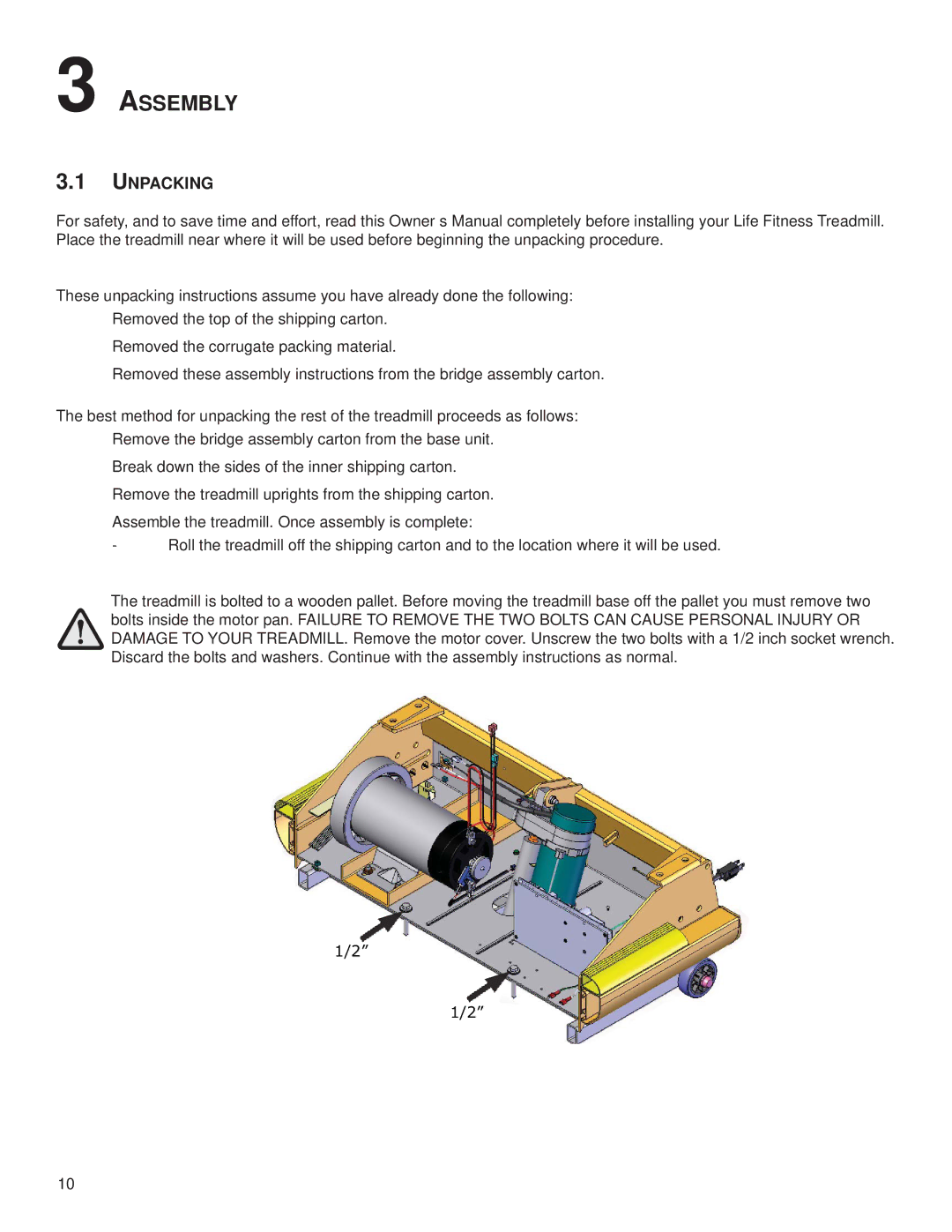 Life Fitness M051-00K59-0011 REV A owner manual Assembly, Unpacking 