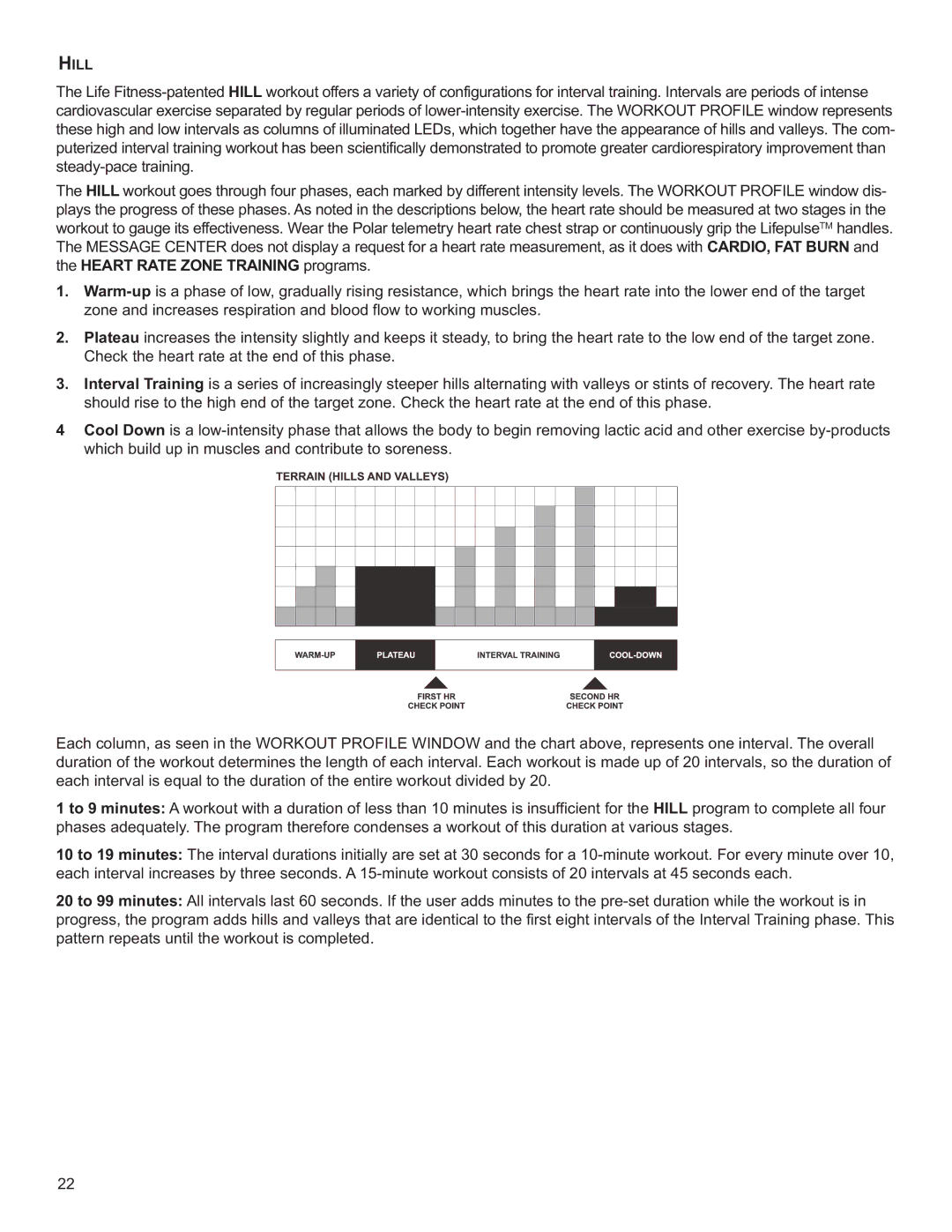 Life Fitness M051-00K60-B098 operation manual Hill 