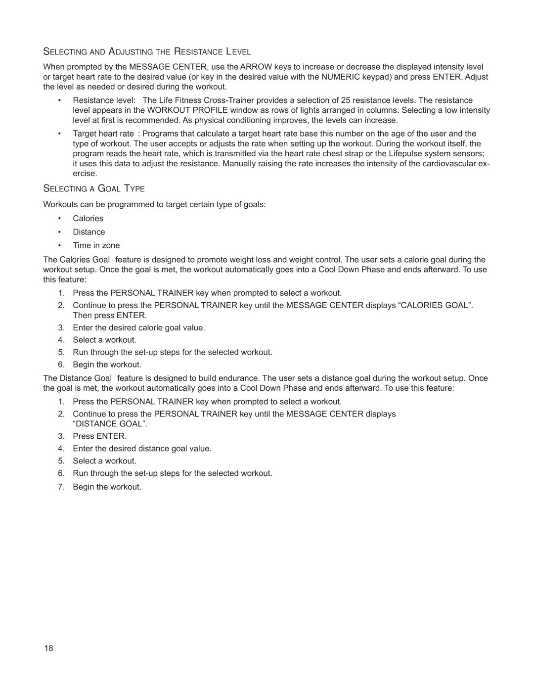 Life Fitness M051-00K61-A132 operation manual Selecting and Adjusting the Resistance Level 