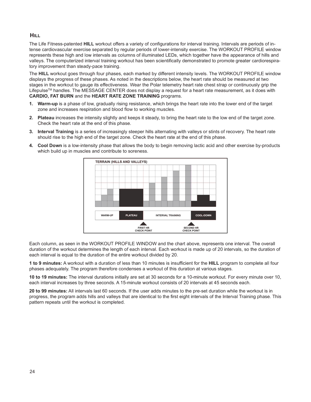 Life Fitness M051-00K63-A295 operation manual Hill 