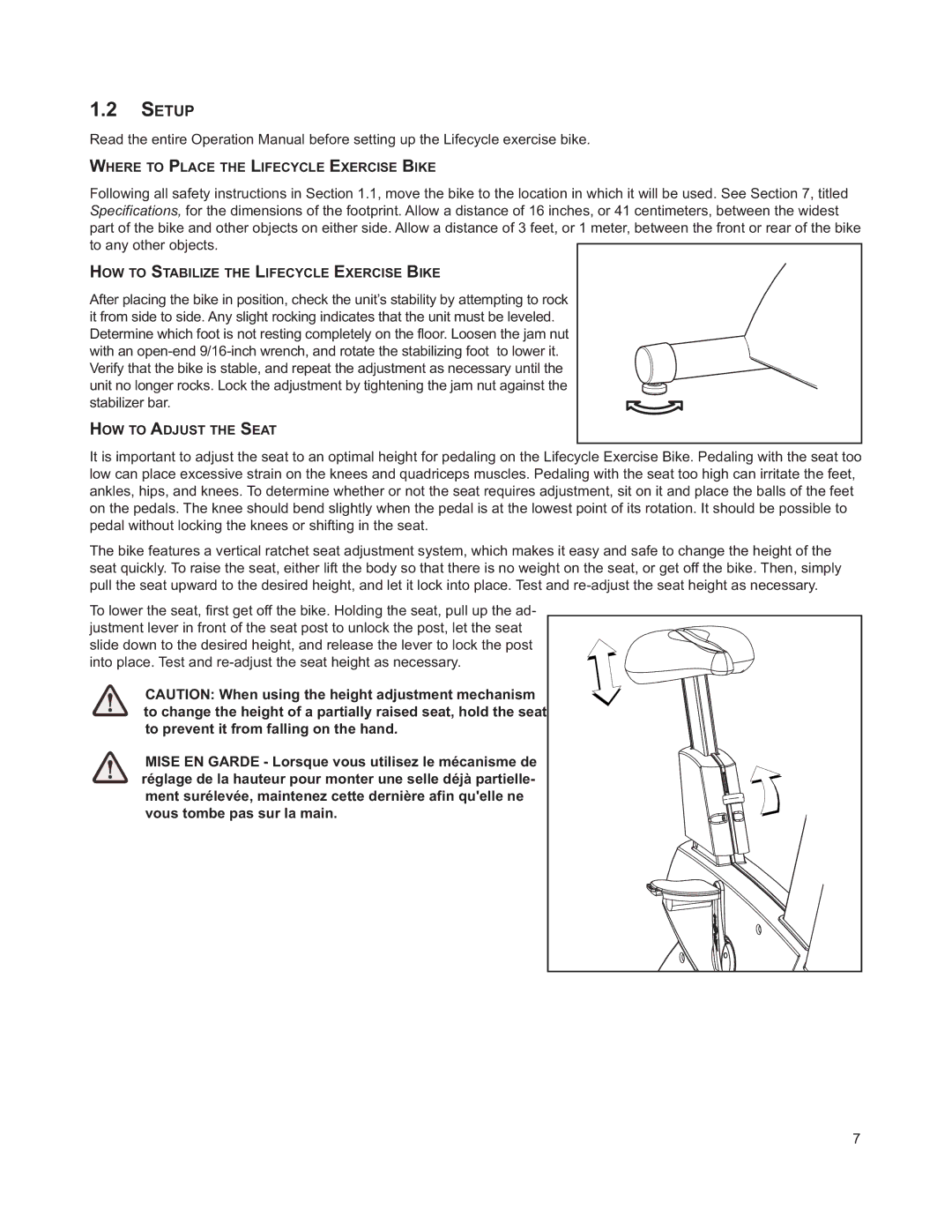 Life Fitness M051-00K63-A295 operation manual Setup 