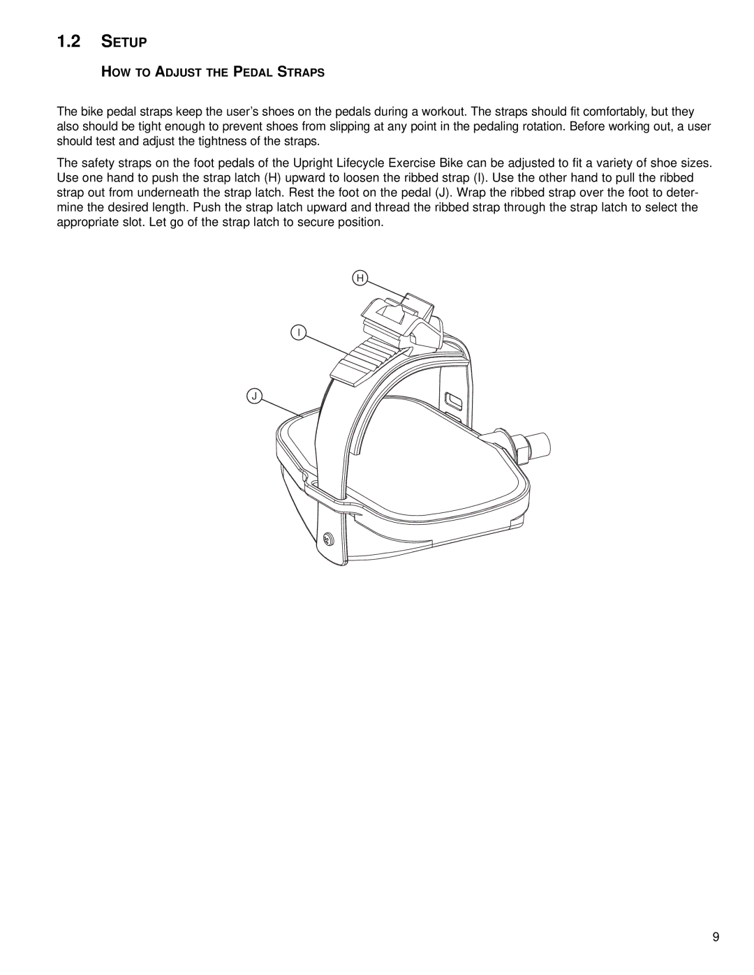 Life Fitness M051-00K67-A151 operation manual HOW to Adjust the Pedal Straps 