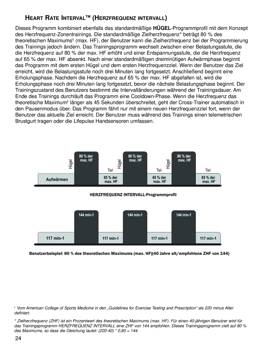 Life Fitness M051-00K68-A003 manual Heart Rate Intervaltm Herzfrequenz Intervall 