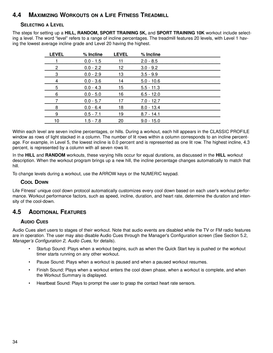 Life Fitness M051-00K70-B030 operation manual Maximizing Workouts on a Life Fitness Treadmill, Additional Features 