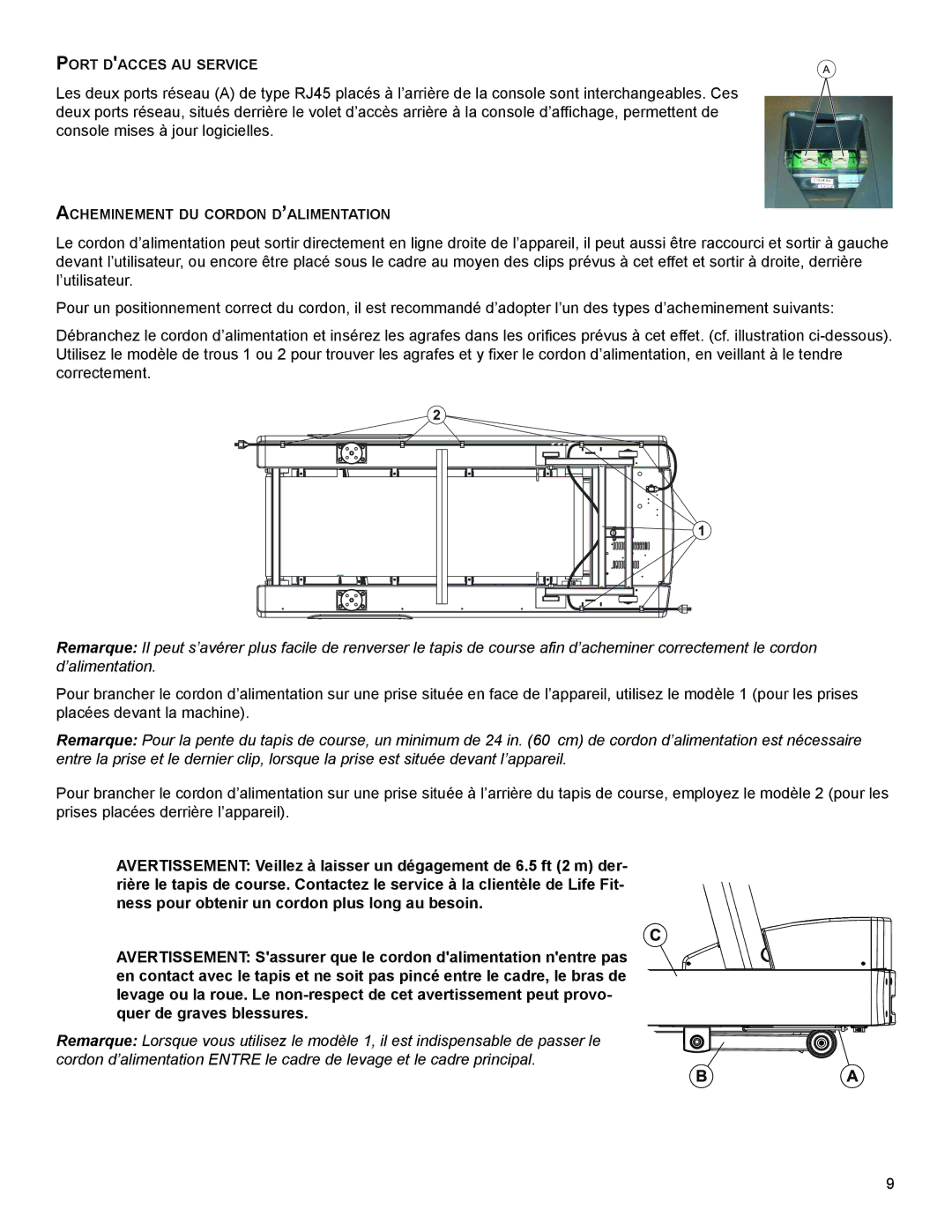 Life Fitness M051-00K79-A001 manuel dutilisation POrT daCCes aU serViCe 