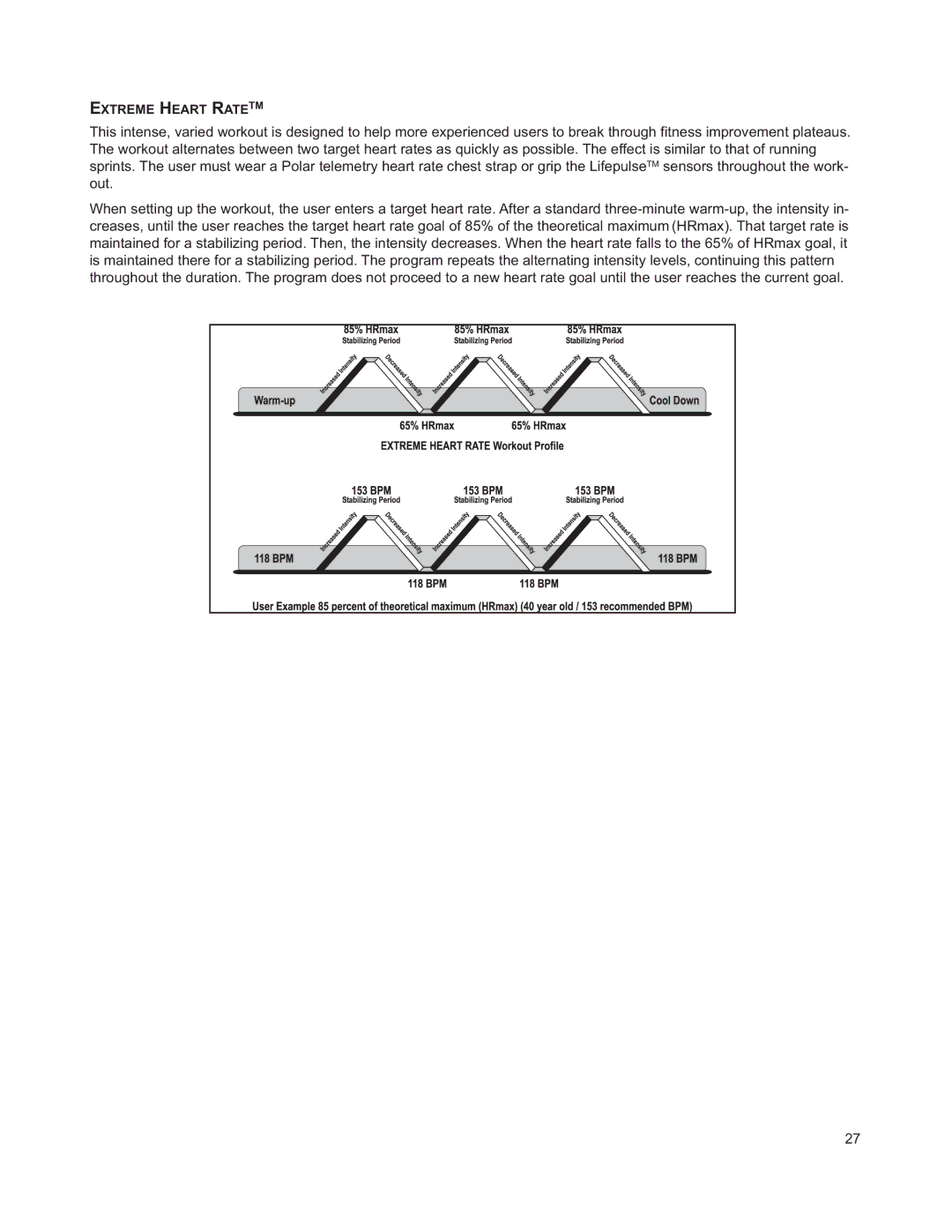 Life Fitness MO51-0K63-A295 operation manual Extreme Heart Ratetm 