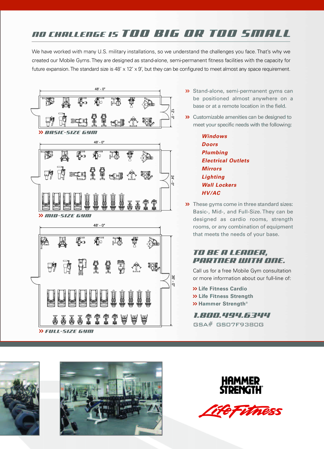 Life Fitness Mobile Gym manual No challenge is too big or too small, 800.494.6344 