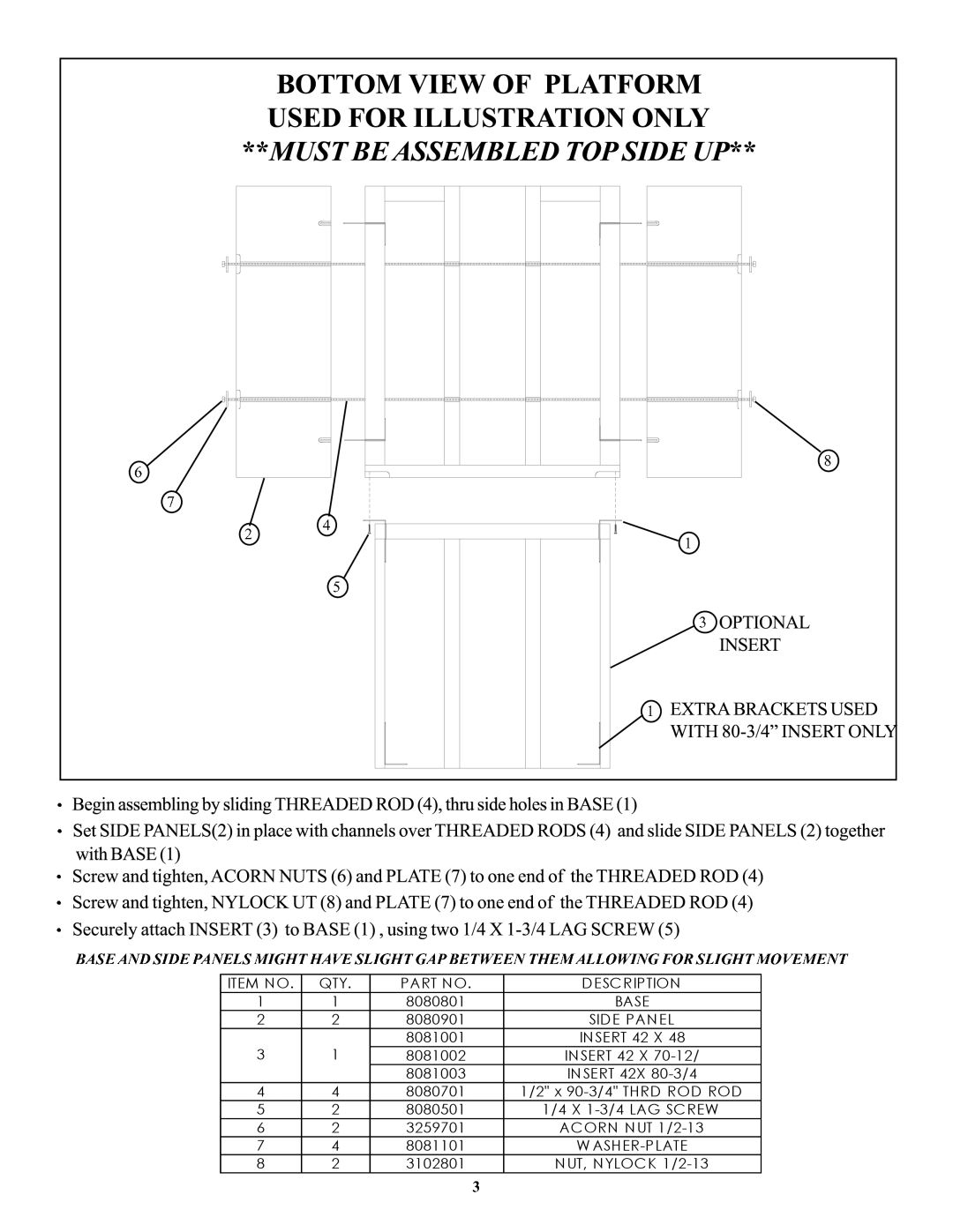 Life Fitness OHD-P, OHD-SIP, OHD-MIP, OHD-LIP manual Item no QTY Description 