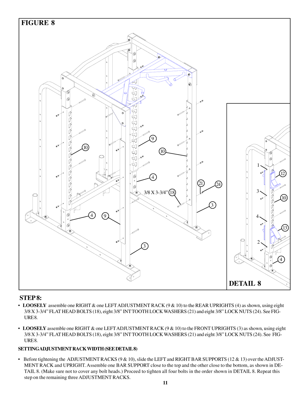 Life Fitness OHDPR8 manual Detail 