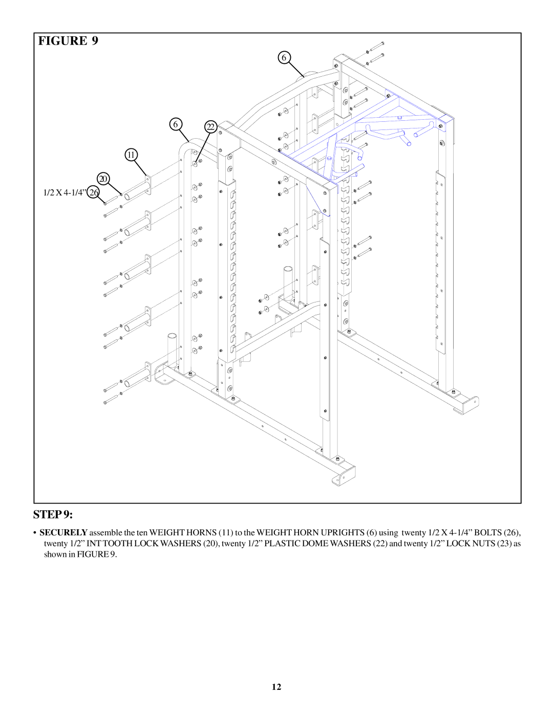 Life Fitness OHDPR8 manual X 4-1/4 