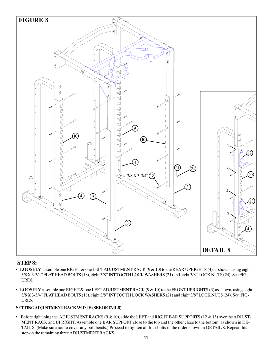 Life Fitness OHDPR9 manual Detail 