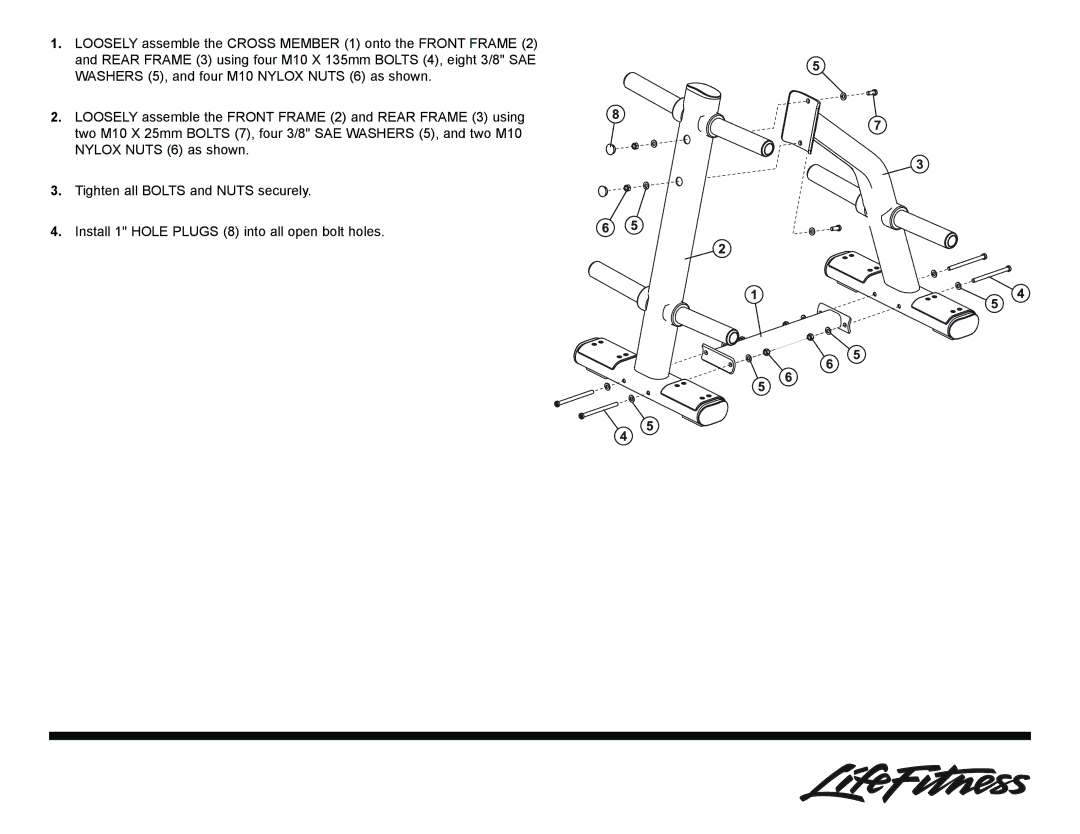 Life Fitness Olympic Weight Tree owner manual 