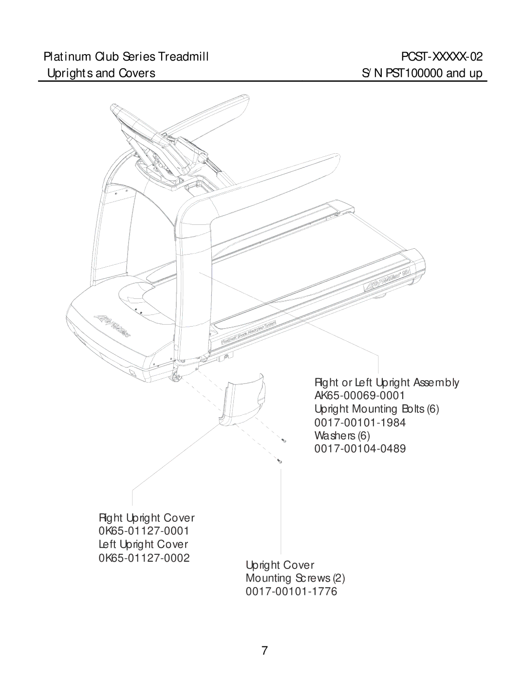 Life Fitness PCST-DOMHX-02, PCST-DOMLX-02, PCST-INTHX-02 manual Uprights and Covers 