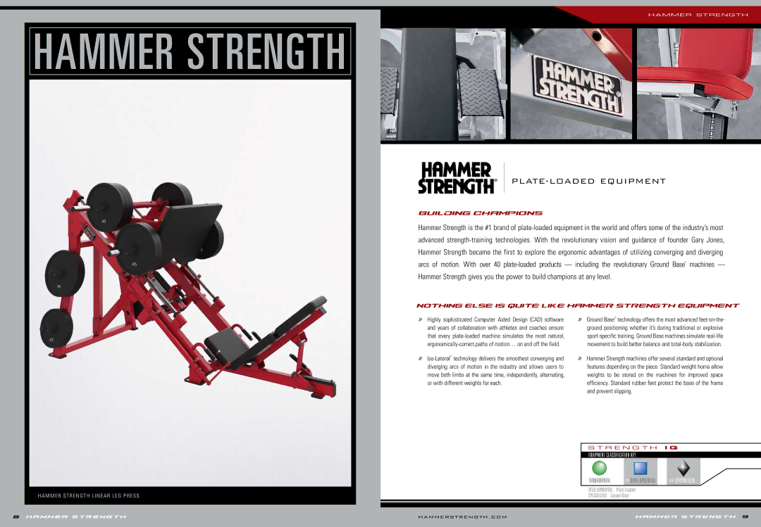 Life Fitness PL manual Building Champions, Nothing else is quite like Hammer Strength equipment,  Hammer Strength 